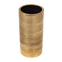  Bitossi Bitossi Vase Ceramic Brushed Gold Signed - 2842474
