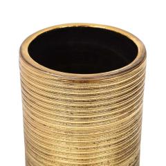  Bitossi Bitossi Vase Ceramic Brushed Gold Signed - 2842509