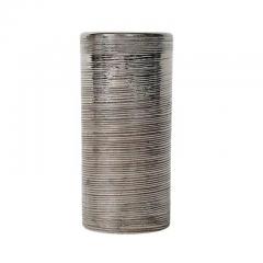  Bitossi Bitossi Vase Ceramic Brushed Metallic Silver - 3935686