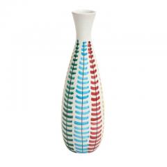  Bitossi Bitossi Vase Ceramic Red Green Blue and Yellow Signed - 2765649