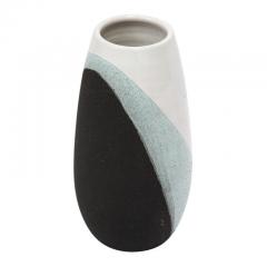  Bitossi Bitossi Vase Ceramic White Green and Black Signed - 2743725