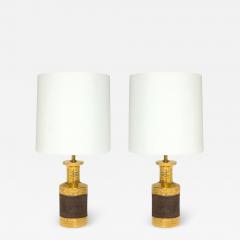  Bitossi Bitossi for Bergboms Table Lamps Ceramic Metallic Gold and Matte Brown - 2813306