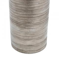  Bitossi Bitossi for Berkeley House Vase Brushed Metallic Silver Chrome Signed - 2776319