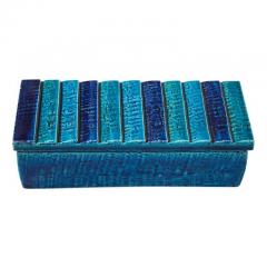  Bitossi Bitossi for Rosenthal Netter Box Ceramic Blue Stripes Signed - 2777063