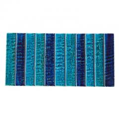  Bitossi Bitossi for Rosenthal Netter Box Ceramic Blue Stripes Signed - 2777065