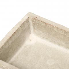  Bitossi Bitossi for Rosenthal Netter Box Ceramic Pietra Carved Cream Brown Signed - 4432923