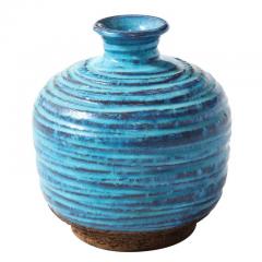  Bitossi Bitossi for Rosenthal Netter Vase Ceramic Blue Brown Ribbed - 2829155