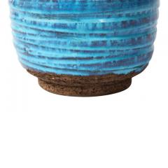  Bitossi Bitossi for Rosenthal Netter Vase Ceramic Blue Brown Ribbed - 2829161