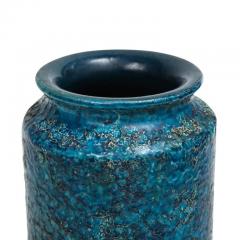  Bitossi Bitossi for Rosenthal Netter Vase Ceramic Blue Gold Cinese Signed - 2833641