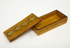  Bitossi Bittosi Ochre Glazed Incised Ceramic Box - 1173228