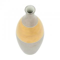  Bitossi Italian Ceramic Vase Metallic Chrome Silver Gold Signed - 2744041