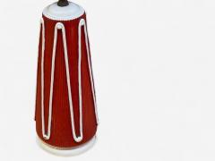 Bitossi Italian Modern Red Ceramic Table Lamp Italy 1950s - 4362801