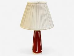 Bitossi Italian Modern Red Ceramic Table Lamp Italy 1950s - 4362803