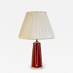 Bitossi Italian Modern Red Ceramic Table Lamp Italy 1950s - 4362833