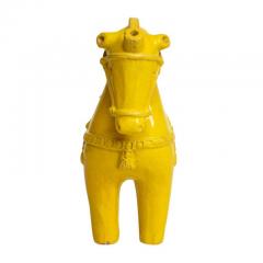  Bitossi Large Bitossi Horse Ceramic Yellow Signed - 2744153