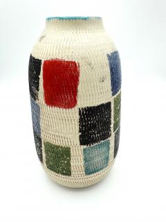  Bitossi Multi Colored Patchwork Ceramic Vase - 3892632