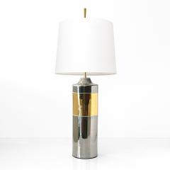  Bitossi Pair of Bitossi Bergboms ceramic table lamps on gold and silver glazes - 3636222