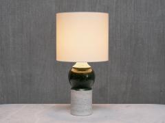  Bitossi Pair of Bitossi Ceramic Table Lamps with Green Glazed Spheres Bergboms 1960s - 4391302