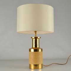  Bitossi Pair of Bitossi Gold and Stoneware Ceramic Italian Table Lamps - 3283362