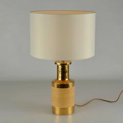  Bitossi Pair of Bitossi Gold and Stoneware Ceramic Italian Table Lamps - 3283363