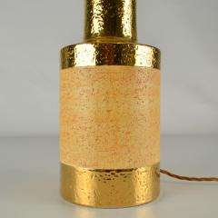 Bitossi Pair of Bitossi Gold and Stoneware Ceramic Italian Table Lamps - 3283367
