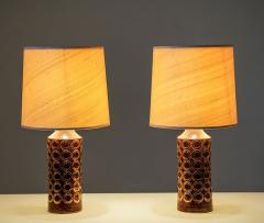  Bitossi Pair of Ceramic Table Lamps by Bitossi Miranda Sweden 1970s - 4586052