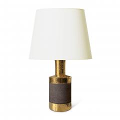  Bitossi Pair of Gilded and Textured Ceramic Lamps by Bitossi for Bergboms - 3259134
