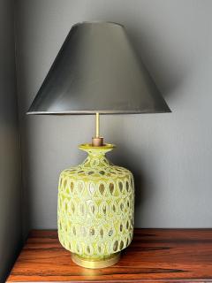  Bitossi Pair of Green Glazed Ceramic Lamps - 3076850