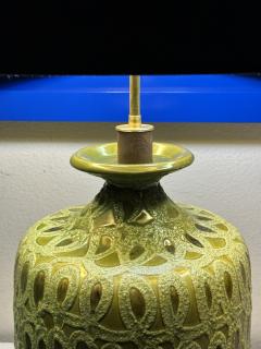  Bitossi Pair of Green Glazed Ceramic Lamps - 3076857