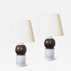  Bitossi Pair of Table Lamps by Bitossi Ceramiche for Bergboms Co  - 3619965