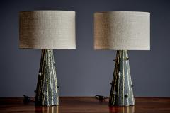  Bitossi Pair of Table Lamps with cratered Glaze 1 by Bitossi - 4529028