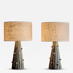  Bitossi Pair of Table Lamps with cratered Glaze 1 by Bitossi - 4529083