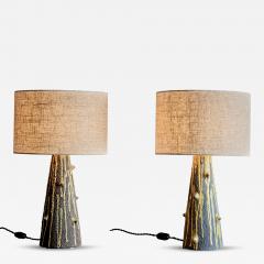  Bitossi Pair of Table Lamps with cratered Glaze 2 by Bitossi - 4529084