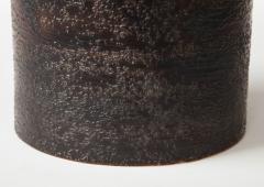  Bitossi Red Glaze Ceramic Vase with Black Matte Exterior by Bitossi Italy c 1960s - 1937814
