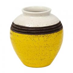  Bitossi Rosenthal Netter Vase Yellow White and Brown Signed - 2842293