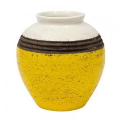  Bitossi Rosenthal Netter Vase Yellow White and Brown Signed - 2842294