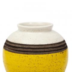  Bitossi Rosenthal Netter Vase Yellow White and Brown Signed - 2842303