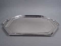  Black Starr Frost Antique American Art Deco Sterling Silver Tray in Fairfax Pattern - 3767010