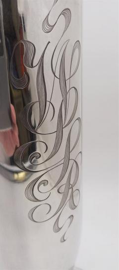  Black Starr Gorham Black Starr Gorham Sterling Silver Trumpet Palace Size Vase in Art Deco Style - 3237231