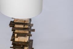  Blend Roma Brutalist handcrafted table lamp in plaster concrete and metal Italy 2020  - 1995498