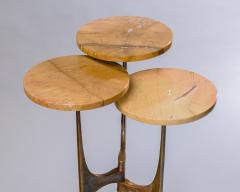  Blend Roma Handcrafted side table in bronze with multi level marble tops Italy 2022 - 2354084