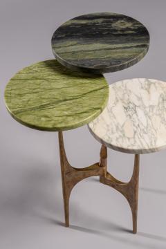  Blend Roma Handcrafted side table in bronze with multi level marble tops Italy 2022 - 2508084