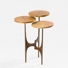  Blend Roma Handcrafted side table in bronze with multi level marble tops Italy 2022 - 2510644