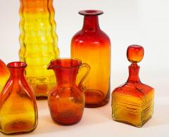  Blenko Glass Co Blenko Orange Art Glass 10pc Set - 2614830