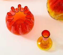 Blenko Glass Co Blenko Orange Art Glass 10pc Set - 2614831