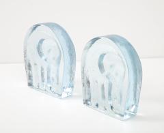  Blenko Glass Co Cast Glass Elephant Bookends - 3259520