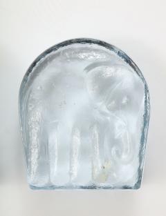  Blenko Glass Co Cast Glass Elephant Bookends - 3259525