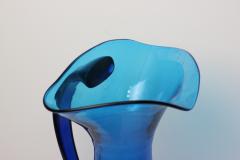  Blenko Glass Co Large Persian Blue Triangle Glass Pitcher by Blenko Glass Co United States - 3869224