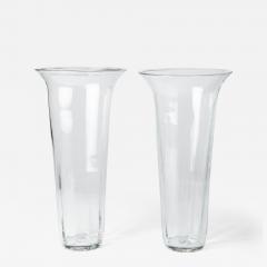  Blenko Glass Co Matching Pair of Large Glass Vases by Don Shepard for Blenko - 4358303
