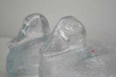  Blenko Glass Co Pair of Hand Blown Glass Bookends - 2110646